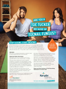 This is one of the print DT pieces FCB Health produced for Kerydin.