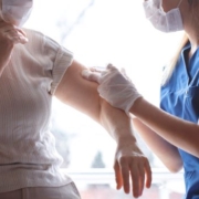 Patient getting vaccine