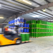 forklift, chemical warehouse